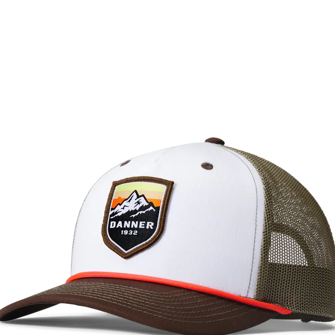 Best Danner Mountain Crest Trucker Hat White/Loden/Brown