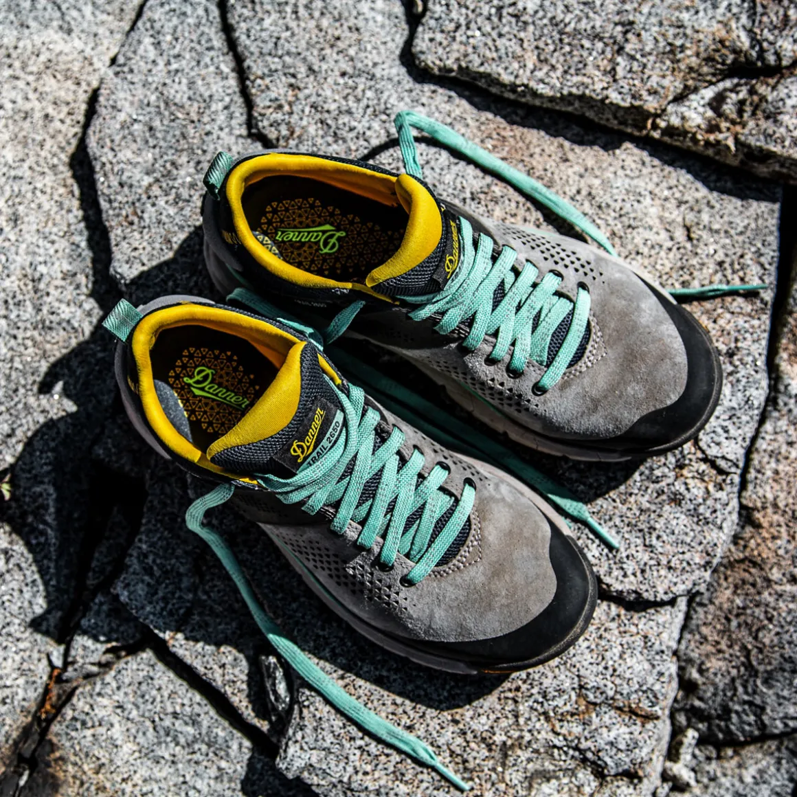 Shop Danner Trail 2650 Gray/Blue/SpectraYellow